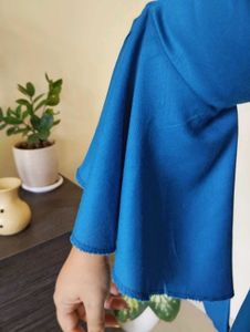 Blue Flowy Sleeve Top
