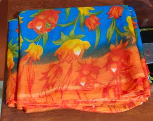 Floral Print Saree
