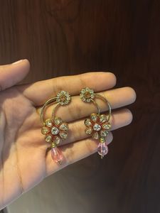 Floral Hoop Earrings