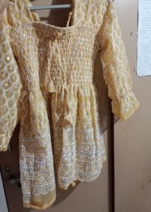 Chikankari Peplum Top With Full Sleeves