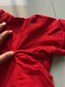 Red One-Shoulder Top