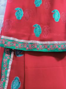 Heavy Border Saree❤️🩵