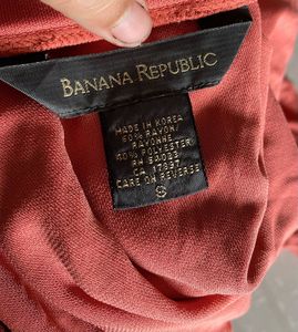 Banana Republic Coral Ruffle Hem Skirt - Size S