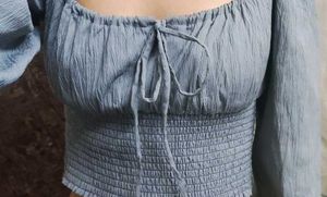 Blue Crop Top