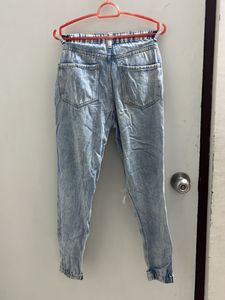 Ripped Denim Joggers