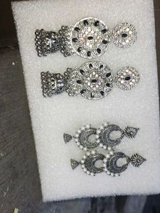 Statement Earrings - Set of 2 With Free Stoppers