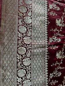 Classic Original Maroon Banarasi Silk Saree