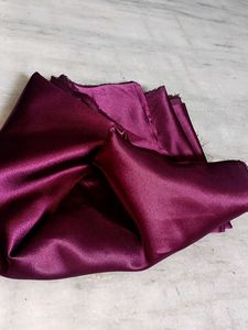 pure Wine  shining Satin Fabric 5 mtr