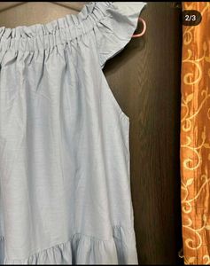 Blue Cotton Dress | 40 To 42