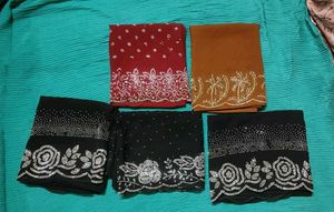Heavy Work Hijab Shawl