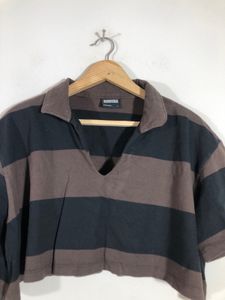 Black&amp;Brown Crop T-Shirt(Women’s)