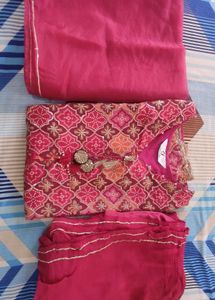 Straight Cut Women Dress With Dupatta Nd Palazzo