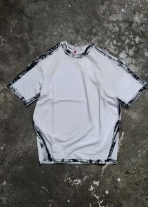 Distressed Trim White Tee