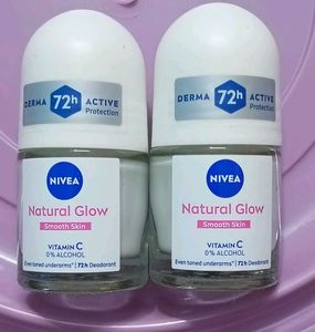NIVEA Natural Glow Underarm Roll On (Pack Of 2)