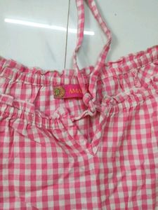 Pink Gingham  Top