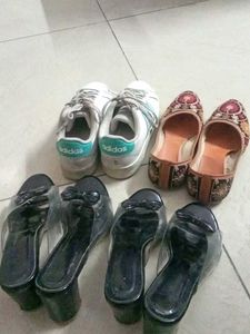 Shoe Bundle - Adidas, Flats, Heels - Size 6