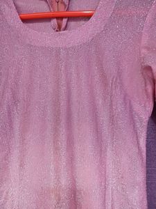 PINK GLITTER KURTI