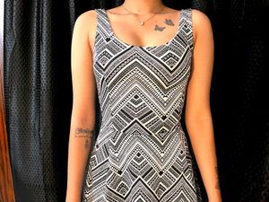 Patterned Sleeveless Dress