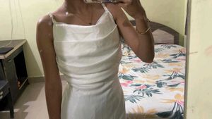 White Shimmer Dress