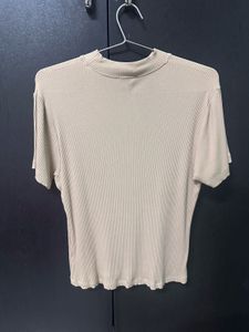 Ribbed Mock Neck Top