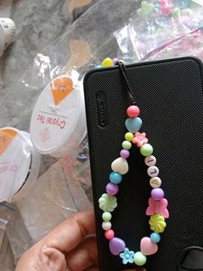Pastel Beaded Phone Charm - Custom Name