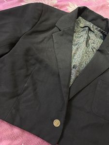 Girls Short Black Coat