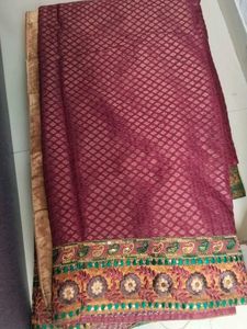 Elegant Maroon Saree