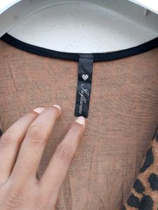 Leopard Branded Bodysuit Top.