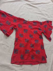 Red Floral Top