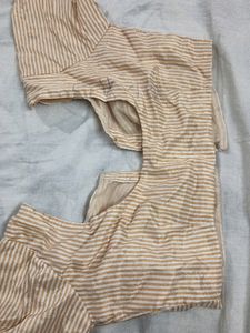 Stripped Orange Blouse
