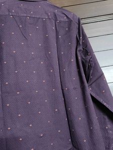 Louis Philippe Men Stylish Maroon Patterned Shirt