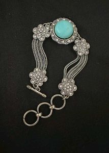Turquoise silver Stone Bracelet