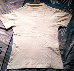 Cream Polo T Shirt 👕- Casual Chic