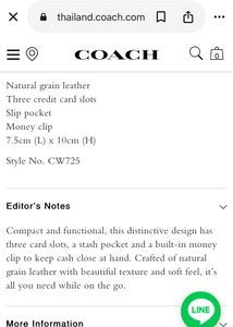 Card Holder With Money Clip Coach