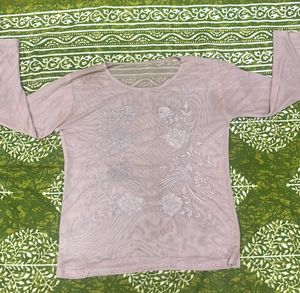 Peach Top - Transparent Fine Net