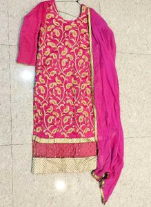 Pink Embroidered Kurta Set