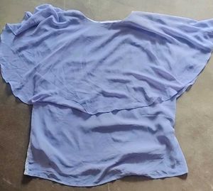 Periwinkle Top with Pearl Details
