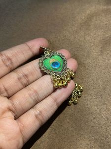 Peacock Heart Jhumka Earrings