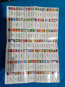 Country Name And Flag Sticker 315 Piece(Coin Note)