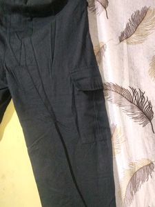 Trendy Black Cargo Pants