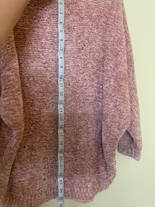 Oversized Pink Chenille Sweater