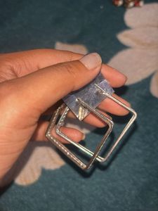 Geometric Silver Earrings
