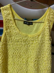 Yellow Party Wear Top