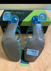 Blue  Transperent Cinderella Heels