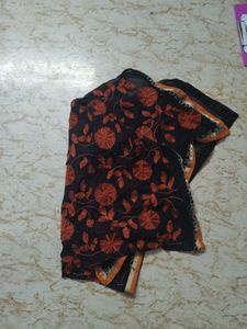 Embroidered Net Dupatta