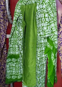 Women Pure Cotton Kurti Pant Dupatta Set