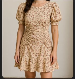 Floral Ruched Mini Dress
