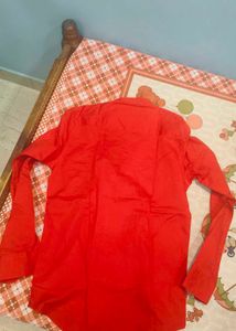 Red Cotton Kurta