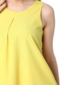 Yellow Sleeveless Shift Dress