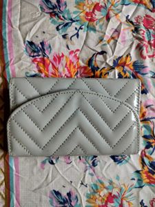 Chic Grey Clutch with Chain